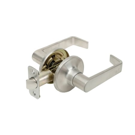 Pamex Calypso Lever with Round Rose Passage Lockset Grade 3 Satin Nickel Finish FLU603